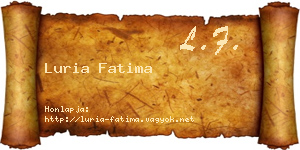 Luria Fatima névjegykártya